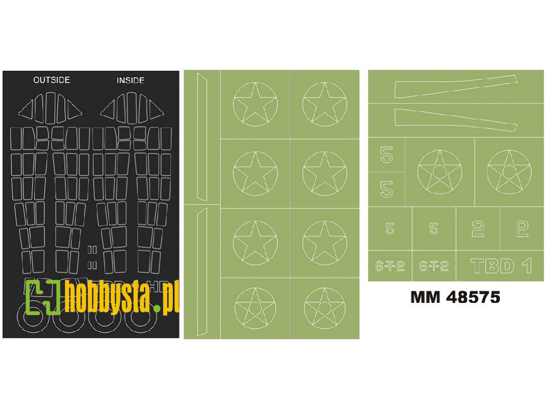 Douglas Tbd-1 Devastator - Maxi Paint Mask Set (For Hobby Boss Kit) - zdjęcie 1 Douglas Tbd-1 Devastator - Maxi Paint Mask Set (For Hobby Boss Kit) - zdjęcie 1