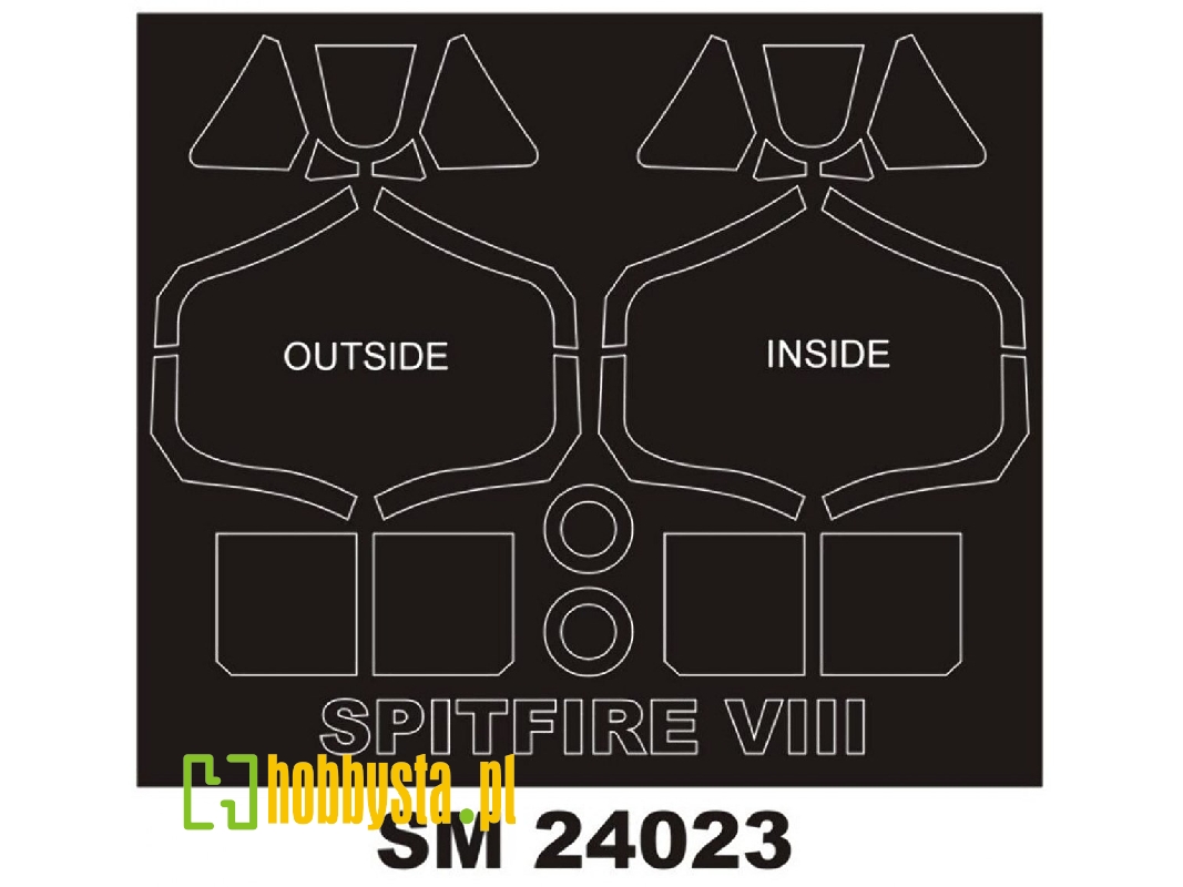 Supermarine Spitfire Mk.Viii - Mini Paint Mask Set (For Airfix Kits) - zdjęcie 1 Supermarine Spitfire Mk.Viii - Mini Paint Mask Set (For Airfix Kits) - zdjęcie 1