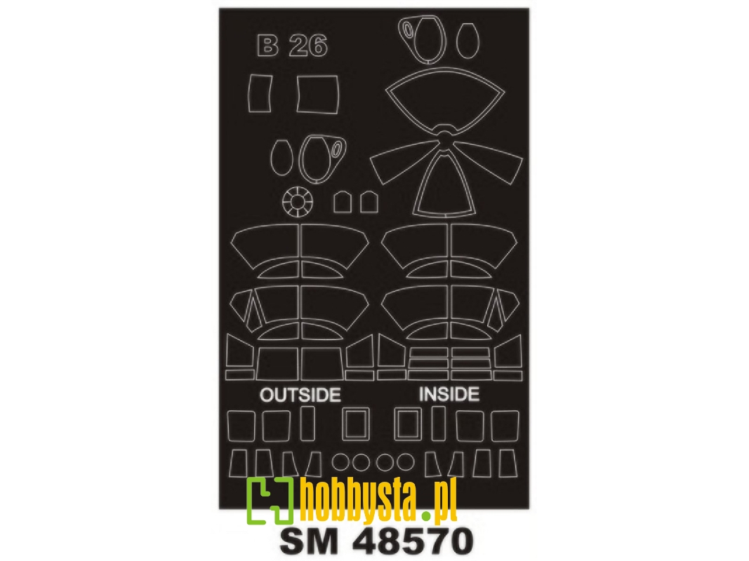 Martin B-26 B Marauder - Mini Paint Mask Set (For Icm Kits) - zdjęcie 1