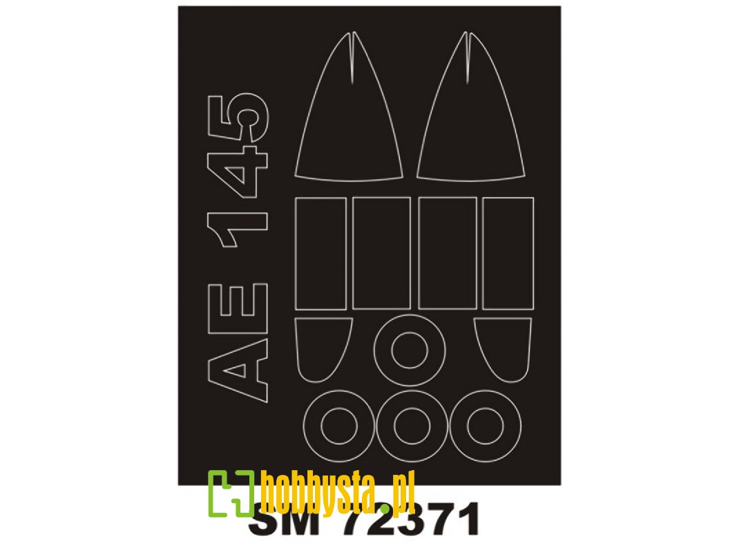 Aero Ae-145 - Mini Paint Mask Set (For Kovozavody Prostejov Kits) - zdjęcie 1
