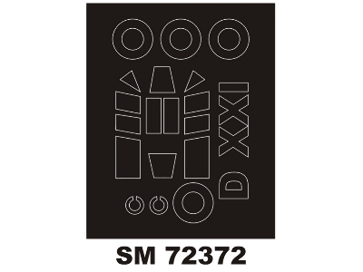 Fokker D.Xxi - Mini Paint Mask Set (For Special Hobby Kits) - zdjęcie 1