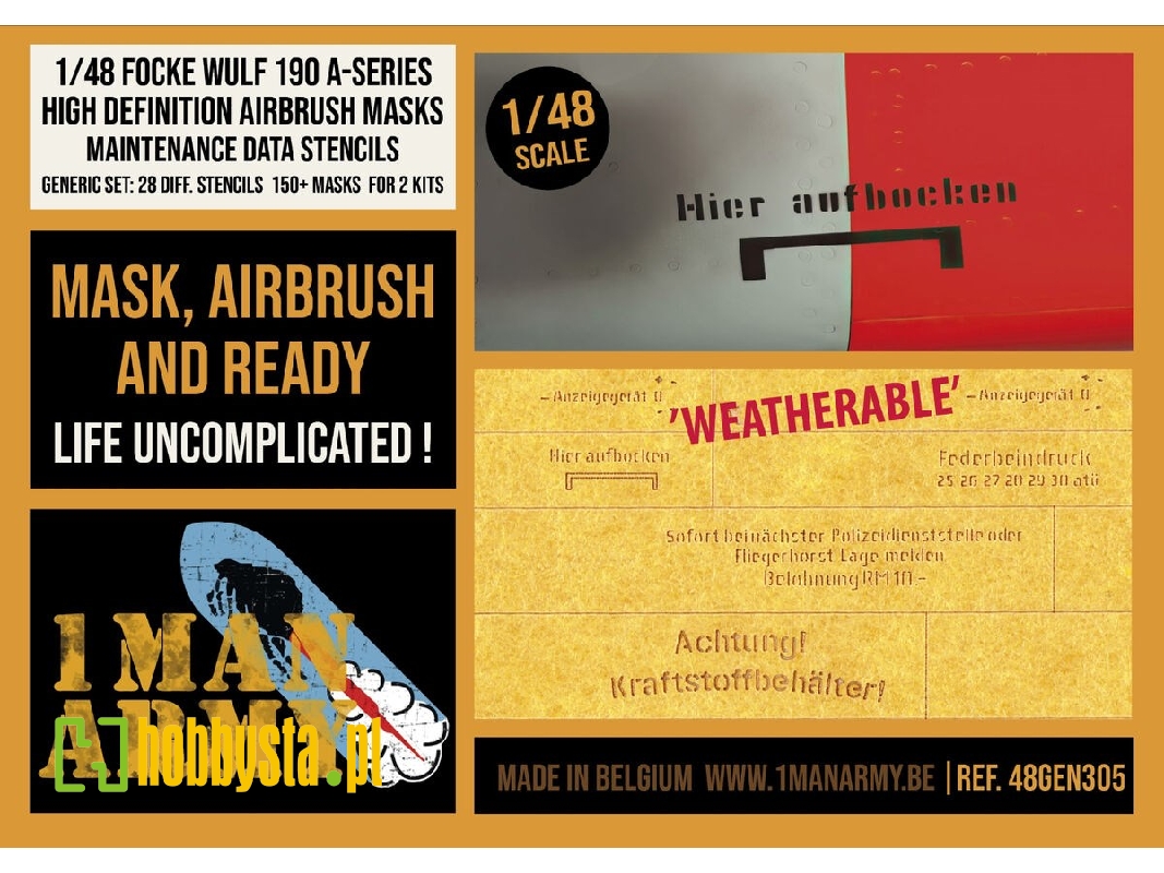 Focke-wulf 190 A-series - High Definition Airbrush Masks Maintenance Data Stencils General Set - zdjęcie 1 Focke-wulf 190 A-series - High Definition Airbrush Masks Maintenance Data Stencils General Set - zdjęcie 1