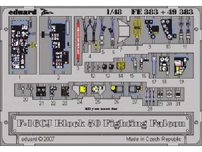  F-16CJ Block 50 1/48 - Tamiya - blaszki - zdjęcie 1