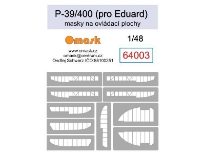 P-39/P-400 Masks For Control Surfaces (For Eduard) - zdjęcie 1