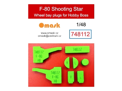 Lockheed F-80 Shooting Star - Wheel Bay Plugs (For Hobby Boss Kits) - zdjęcie 1