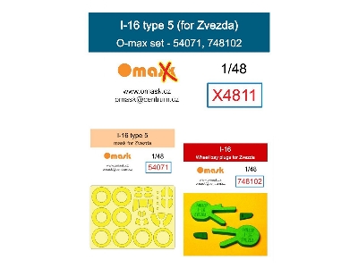 Polikarpov I-16 Type 5 - O-max Set (For Zvezda Kits) - zdjęcie 1