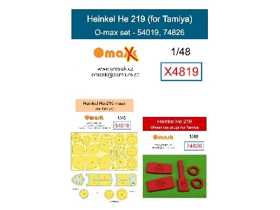 Heinkel He-219 - O-max Set (For Tamiya Kits) - zdjęcie 1