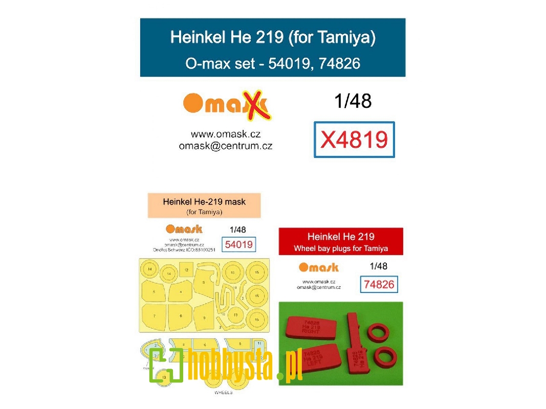 Heinkel He-219 - O-max Set (For Tamiya Kits) - zdjęcie 1 Heinkel He-219 - O-max Set (For Tamiya Kits) - zdjęcie 1