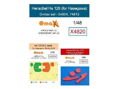 Henschel Hs-129 - O-max Set (For Hasegawa Kits) - zdjęcie 1