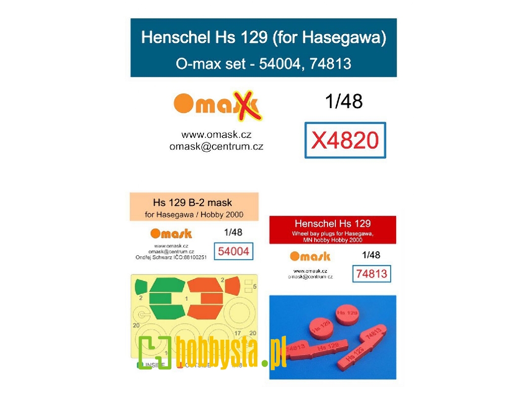 Henschel Hs-129 - O-max Set (For Hasegawa Kits) - zdjęcie 1