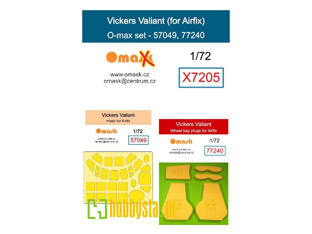 Vickers Valiant - O-max Set (For Airfix Kits) - zdjęcie 1 Vickers Valiant - O-max Set (For Airfix Kits) - zdjęcie 1