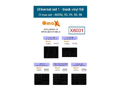 Universal Set 1 - Black Vinyl Foil - zdjęcie 1