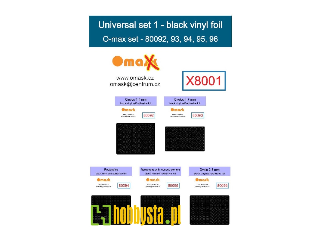 Universal Set 1 - Black Vinyl Foil - zdjęcie 1 Universal Set 1 - Black Vinyl Foil - zdjęcie 1