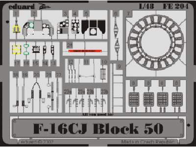  F-16CJ Block 50 1/48 - Hasegawa - blaszki - zdjęcie 1