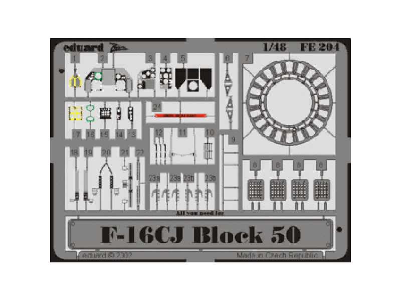 F-16CJ Block 50 1/48 - Hasegawa - blaszki - zdjęcie 1 F-16CJ Block 50 1/48 - Hasegawa - blaszki - zdjęcie 1