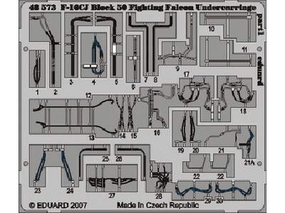  F-16CJ Block 50 undercarriage 1/48 - Tamiya - blaszki - zdjęcie 2