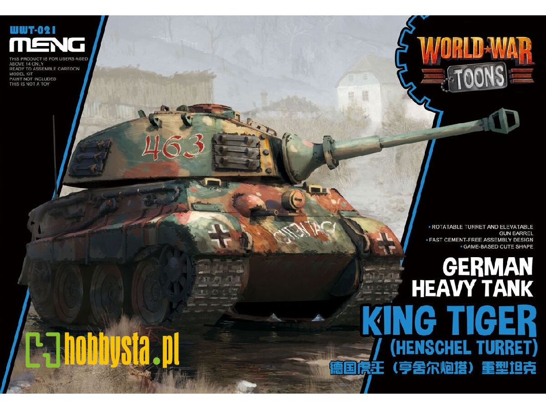 World War Toons German Heavy Tank King Tiger (Henschel Turret) - zdjęcie 1