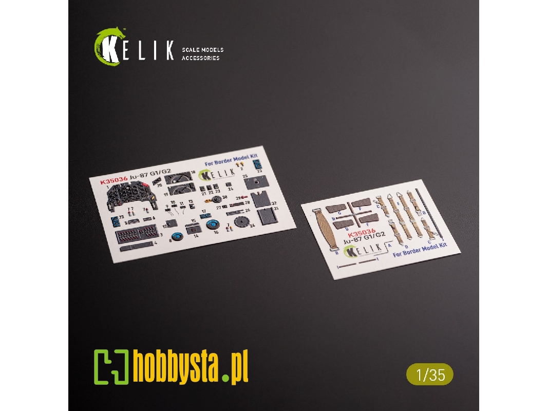 Ju-87 G1/G2 - Interior 3d Decals For Border Models Kit - zdjęcie 1 Ju-87 G1/G2 - Interior 3d Decals For Border Models Kit - zdjęcie 1