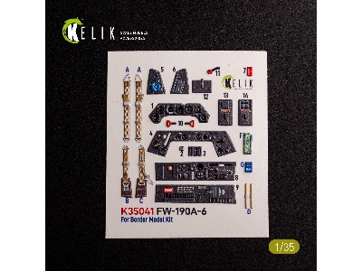 Fw-190a-6 - Interior 3d Decals For Border Models Kit - zdjęcie 1
