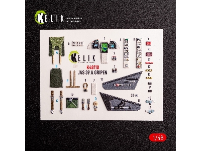 Jas-39 A - Interior 3d Decals For Italeri Kit - zdjęcie 2