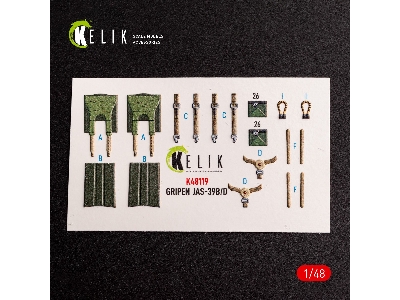 Jas-39 B/D - Interior 3d Decals For Zimi Model/Kittyhawk Kit - zdjęcie 2