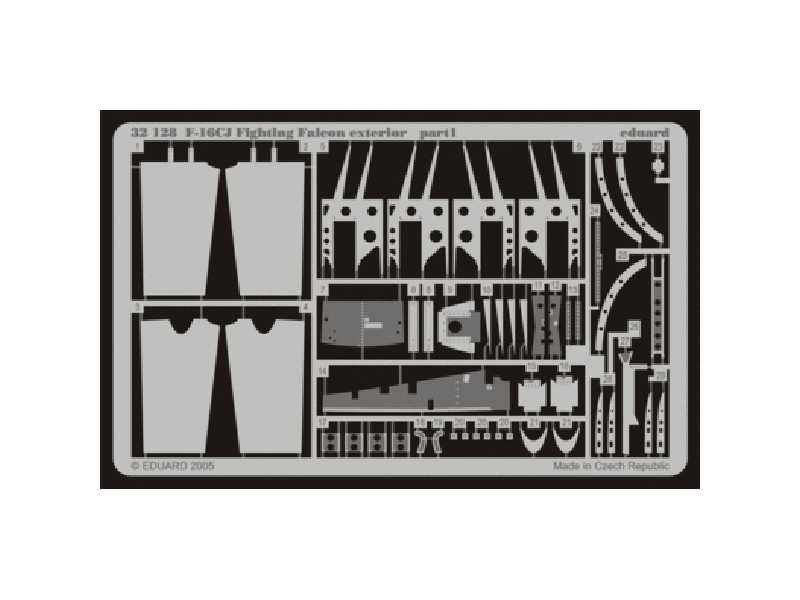 F-16CJ exterior 1/32 - Tamiya - blaszki - zdjęcie 1 F-16CJ exterior 1/32 - Tamiya - blaszki - zdjęcie 1