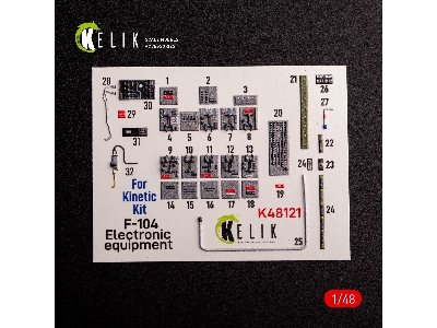 F-104 Series Electrical Equipment - Interior 3d Decals For Kinetic Kit - zdjęcie 2