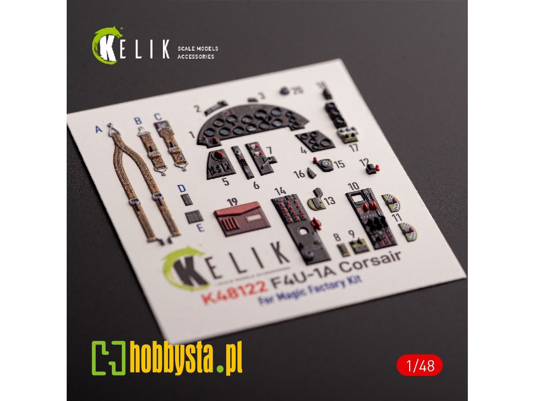 F4u-1a Corsair - Interior 3d Decals For Magic Factory Kit - zdjęcie 1 F4u-1a Corsair - Interior 3d Decals For Magic Factory Kit - zdjęcie 1