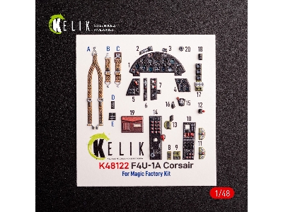 F4u-1a Corsair - Interior 3d Decals For Magic Factory Kit - zdjęcie 2