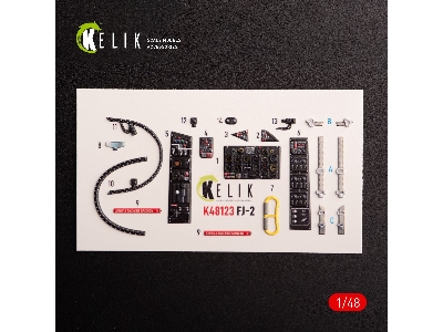 Fj-2 - Interior 3d Decals For Italeri Kit - zdjęcie 1