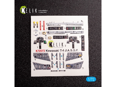 Kawasaki T-4 - Interior 3d Decals For Hasegawa Kit - zdjęcie 1