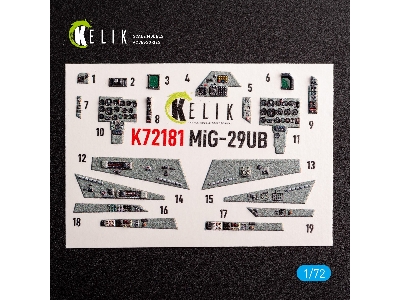 Mig-29ub - Interior 3d Decals For Ibg Models Kit - zdjęcie 3