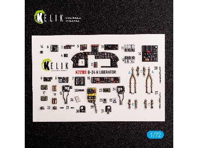 B-24h Liberator - Interior 3d Decals For Airfix Kit - zdjęcie 2
