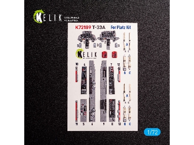 T-33a Shooting Star - Interior 3d Decals For Platz Kit - zdjęcie 2