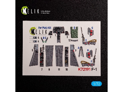 F-1 Support Fighter - Interior 3d Decals For Platz Kit - zdjęcie 2