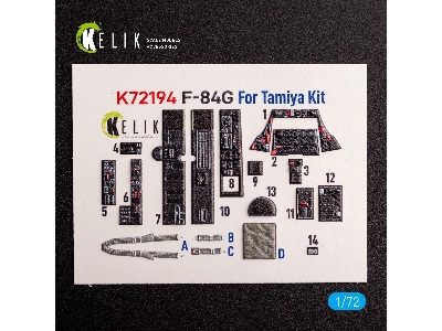 F-84g Thunderjet - Interior 3d Decals For Tamiya Kit - zdjęcie 2