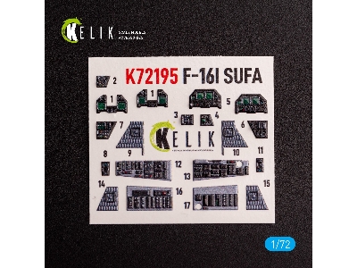 F-16i - Interior 3d Decals For Hasegawa Kit - zdjęcie 2