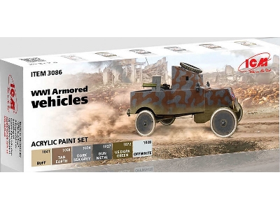 Acrylic Paint Set For WWI Armored Vehicles - zdjęcie 1