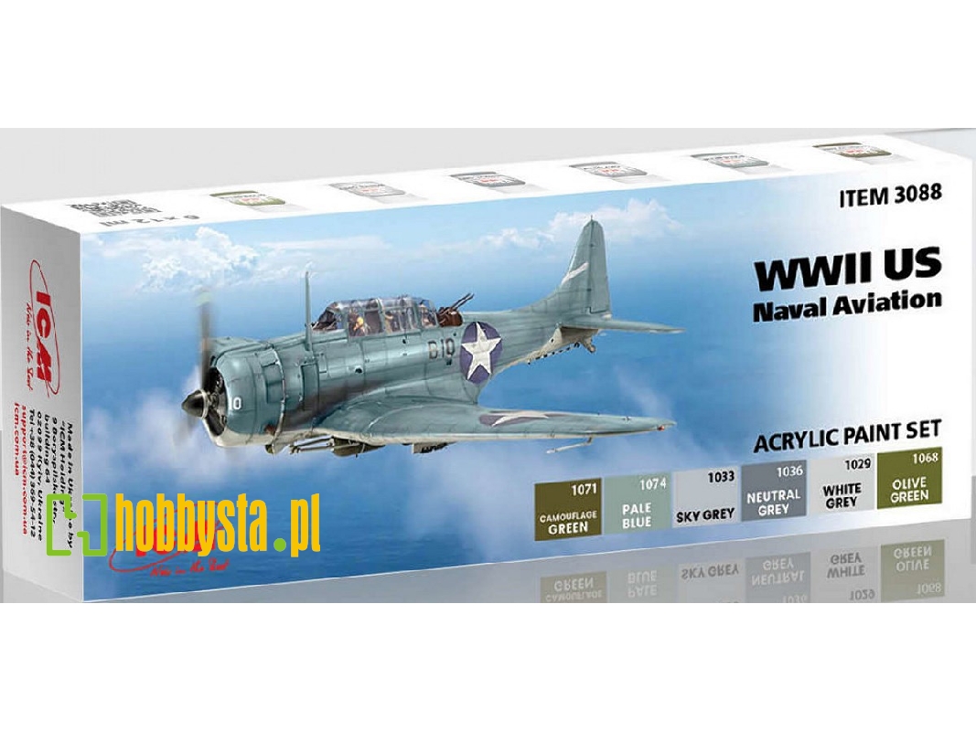 Acrylic Paint Set For WWII Us Naval Aviation - zdjęcie 1 Acrylic Paint Set For WWII Us Naval Aviation - zdjęcie 1