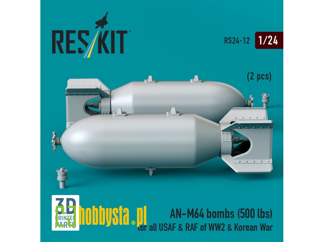 An-m64 Bombs (500 Lbs) For All Usaf & Raf Of Ww2 & Korean War (2pcs) (3d Printed) - zdjęcie 1 An-m64 Bombs (500 Lbs) For All Usaf & Raf Of Ww2 & Korean War (2pcs) (3d Printed) - zdjęcie 1
