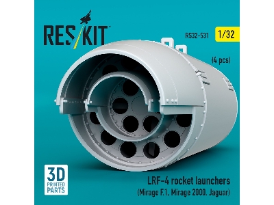 Lrf-4 Rocket Launchers (4pcs) (Mirage F.1, Mirage 2000, Jaguar) (3d Printed) - zdjęcie 3