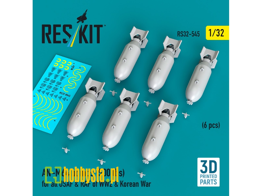 An-m64 Bombs (500 Lbs) For All Usaf & Raf Of Ww2 & Korean War (6pcs) (3d Printed) - zdjęcie 1 An-m64 Bombs (500 Lbs) For All Usaf & Raf Of Ww2 & Korean War (6pcs) (3d Printed) - zdjęcie 1