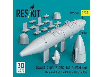An/Alq-71(V)-2 (Qrc-161-1) Ecm Pod (1pc) (A-4, A-7, F-4, F-100, Rf-101c, F-105) (3d Printed) - zdjęcie 2