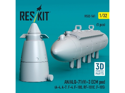 An/Alq-71(V)-3 Ecm Pod (A-4, A-7, F-4, F-100, Rf-101c, F-105) (1pc) (3d Printed) - zdjęcie 3