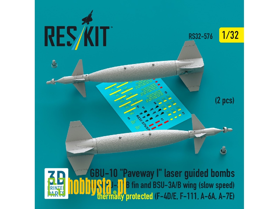 Gbu-10 'paveway I' Laser Guided Bombs With Bsu-37/B Fin And Bsu-3a/B Wing (Slow Speed) Thermally Protected (2pcs) (F-4d/E, F-111