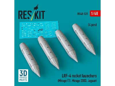 Lrf-4 Rocket Launchers (4pcs) (Mirage F.1, Mirage 2000, Jaguar) (3d Printed) - zdjęcie 1