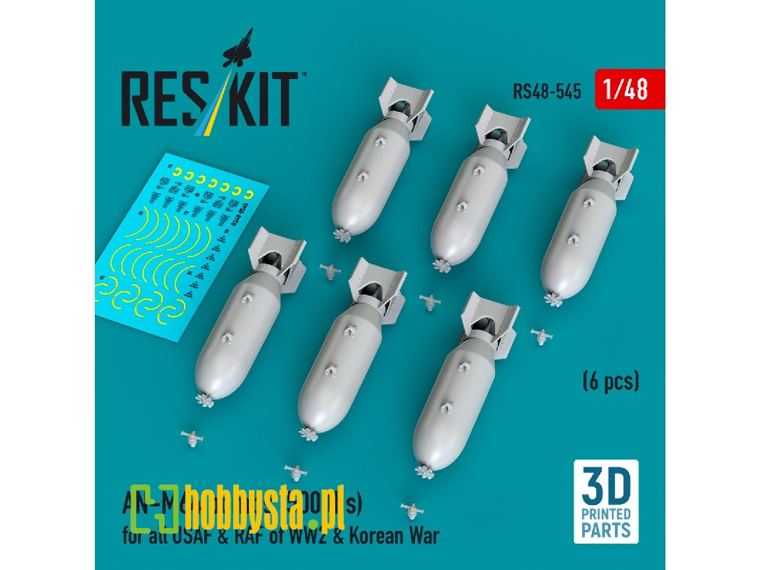 An-m64 Bombs (500 Lbs) For All Usaf & Raf Of Ww2 & Korean War (6pcs) (3d Printed) - zdjęcie 1 An-m64 Bombs (500 Lbs) For All Usaf & Raf Of Ww2 & Korean War (6pcs) (3d Printed) - zdjęcie 1