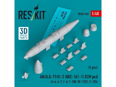 An/Alq-71(V)-2 (Qrc-161-1) Ecm Pod (1pc) (A-4, A-7, F-4, F-100, Rf-101c, F-105) (3d Printed) - zdjęcie 1