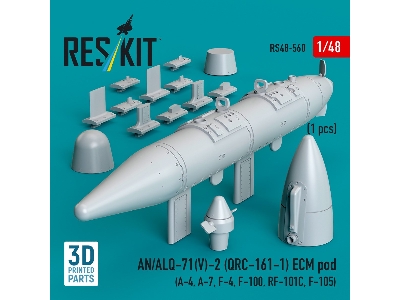 An/Alq-71(V)-2 (Qrc-161-1) Ecm Pod (1pc) (A-4, A-7, F-4, F-100, Rf-101c, F-105) (3d Printed) - zdjęcie 2