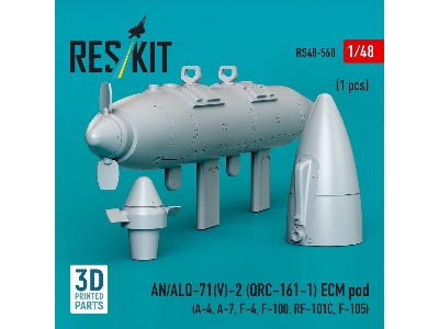 An/Alq-71(V)-2 (Qrc-161-1) Ecm Pod (1pc) (A-4, A-7, F-4, F-100, Rf-101c, F-105) (3d Printed) - zdjęcie 3